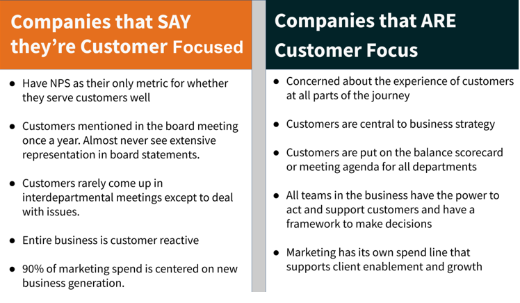 Customer focus